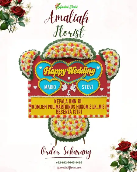 Papan Bunga Pernikahan Malanggah